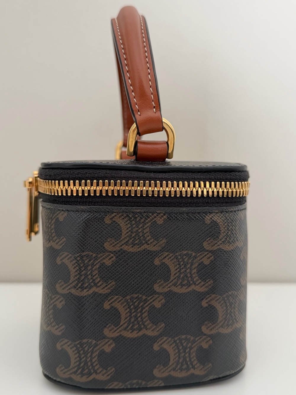 Celine Brown Triomphe Mini Vanity Crossbody Bag - Picture 4 of 16